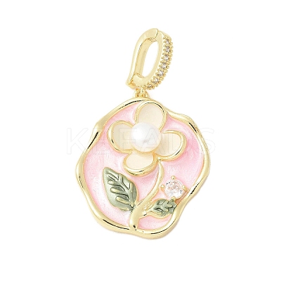 Brass Enamel Pendants LS-KK-F886-03G-04-1