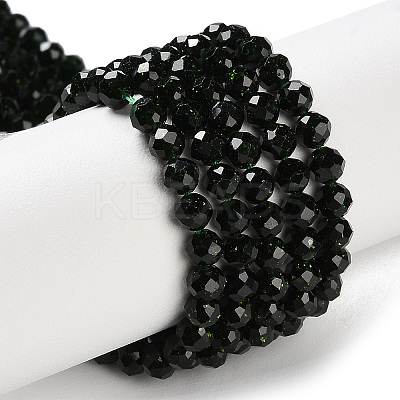 Synthetic Green Goldstone Beads Strands G-A233-A01-02-1