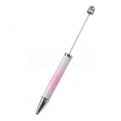 Plastic Beadable Pen AJEW-Q002-02G-1