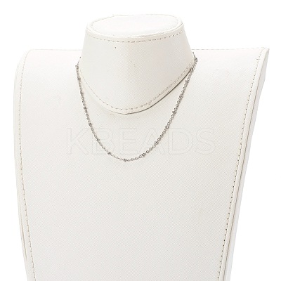 Non-Tarnish 304 Stainless Steel Satellite Chain Necklaces NJEW-JN03459-01-1