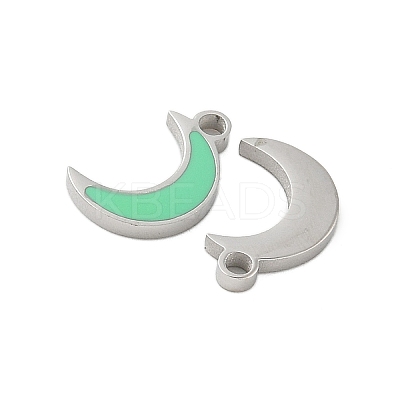 304 Stainless Steel Enamel Charms STAS-L022-333P-02-1