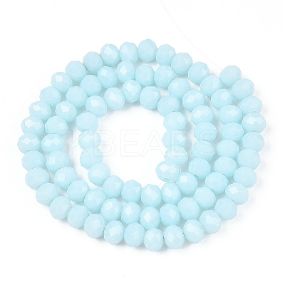 Opaque Solid Color Glass Beads Strands EGLA-A034-P1mm-D06-1