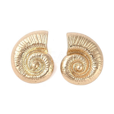 Conch Alloy Stud Earrings for Women X-EJEW-A112-07KCG-1