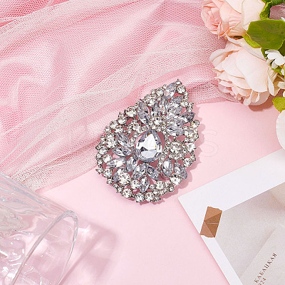1Pc Alloy Rhinestone Brooches JEWB-MA0001-02B-1