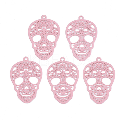 430 Stainless Steel Filigree Pendants X-STAS-S108-23E-1