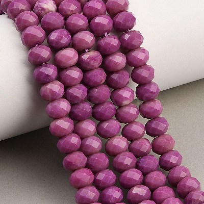 Faceted Dyed Natural White Jade Beads Strands GG-CBAE966-01A-N-1