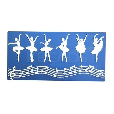 Music Note & Ballet Dancer Food Grade Silhouette Statue Silicone Mat Moulds MUSI-PW0003-02-1