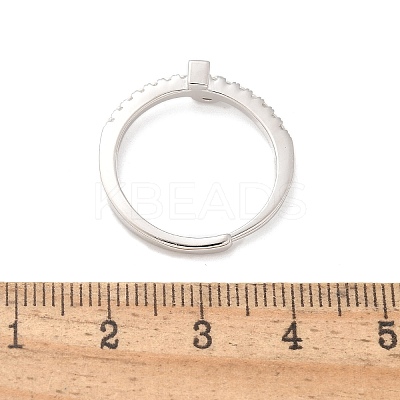S925 Sterling Silver Adjustable Letter Rings for Women RJEW-M068-01P-J-1