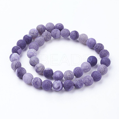 Natural Crackle Agate Beads Strands X-G-G055-10mm-8-1