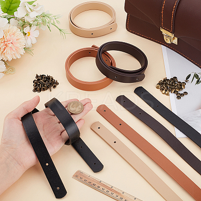 8 Bags 4 Colors PU Leather Bag Handles FIND-CL0001-50A-1