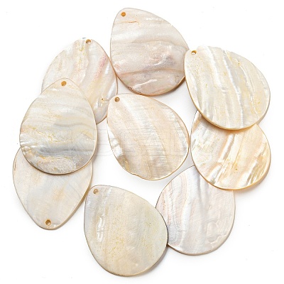 Natural Freshwater Shell Pendants BSHE-Z005-10-1