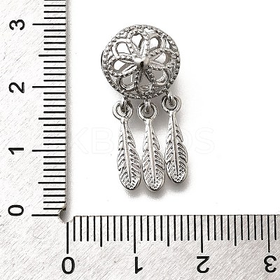 Brass European Beads KK-M318-02P-1