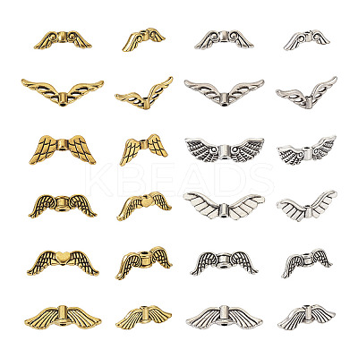 240Pcs 12 Style Tibetan Style Alloy Beads TIBEB-FW0001-01-1