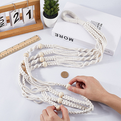 Cotton Crochet Macrame Hanging Planters AJEW-WH20042-17D-1