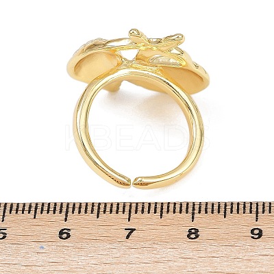 Ocean Theme Brass Cuff Rings RJEW-C135-01G-03-1