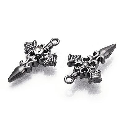 Alloy with Rhinestone Pendants PALLOY-N176-12B-NR-1