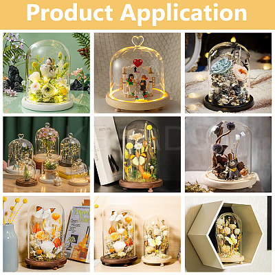 Glass Dome Cover DIY-WH0504-317B-1