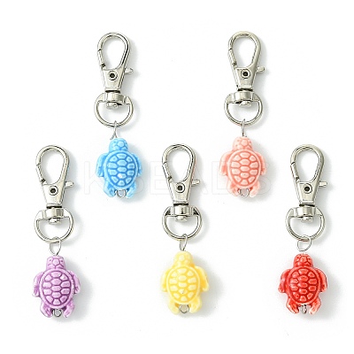 Ocean Themed Tortoise Handmade Porcelain Pendant Decorations HJEW-JM01698-1