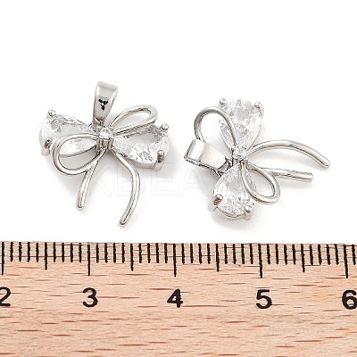 Brass Micro Pave Cubic Zirconia Pendants KK-P271-05P-C-1