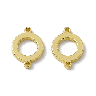 Rack Plating Brass Letter Connector Charms KK-C007-38G-O-1