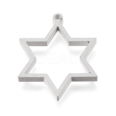 Tarnish Resistant 304 Stainless Steel Open Back Bezel Pendants STAS-K208-12P-1