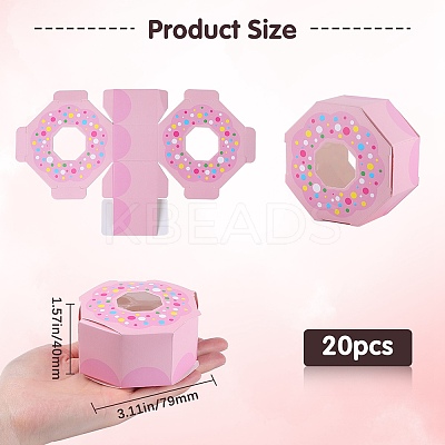 Hexagon Donut Cardboard Boxes CON-WH0019-18A-1