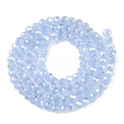 Electroplate Glass Beads Strands EGLA-A044-J4mm-B03-1