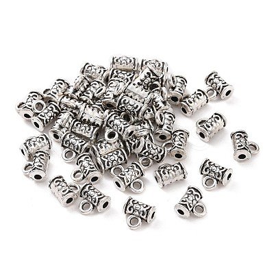Tibetan Style Alloy Tube Bails TIBE-1183-AS-LF-1