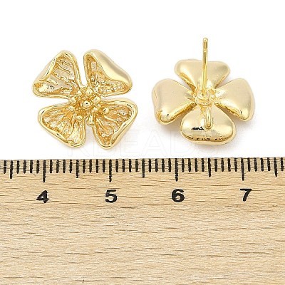 Brass Stud Earring Findings KK-Z099-05G-02-1