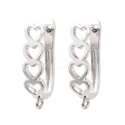 Brass Hoop Earring Findings KK-CBA5558-01P-1