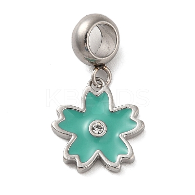 304 Stainless Steel Enamel European Dangle Charms STAS-G308-31P-01-1