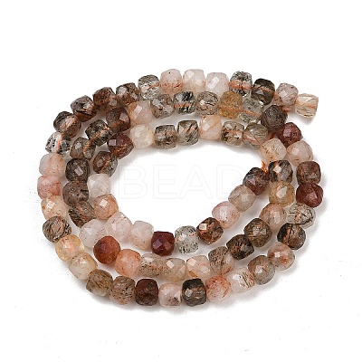 Natural Aquamarine & Rutilated Quartz & Prehnite Beads Strands G-RM2025-C44-G-1