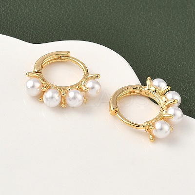 Brass Round Hoop Earrings EJEW-D337-17G-1