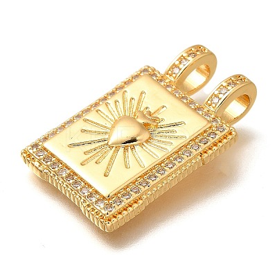 Brass Micro Pave Cubic Zirconia Pendants KK-U055-06B-01-1