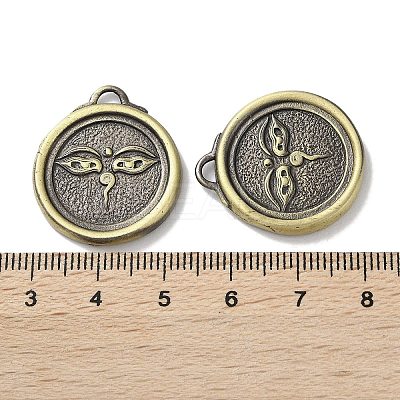 Tibetan Style Brass Pendants KK-M284-26AB-1