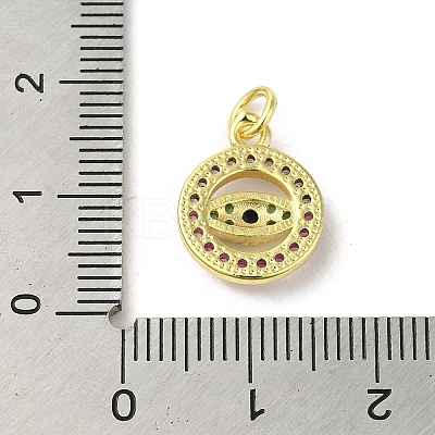 Brass Micro Pave Cubic Zirconia Charms KK-M283-15F-02-1