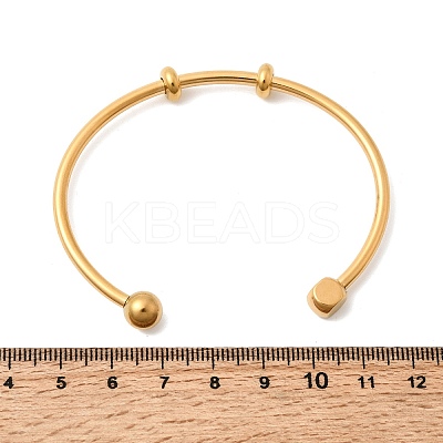 304 Stainless Steel Cuff Bangles BJEW-P394-01G-1