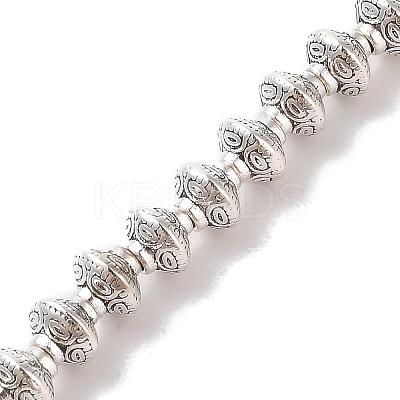 Tibetan Style Bicone Alloy Bead Strands X-TIBEB-O007-14-RS-1