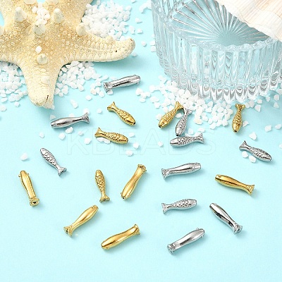 20Pcs 4 Styles 304 Stainless Steel Beads STAS-YW0003-34-1