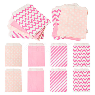 40Pcs 4 Styles Kraft Paper Bags CARB-TA0001-12A-1
