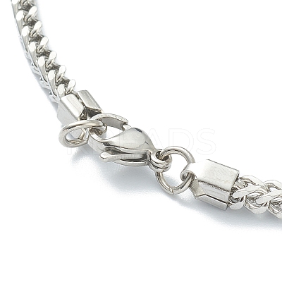 Non-Tarnish 304 Stainless Steel Wheat Chain Necklaces NJEW-I245-08C-P-1