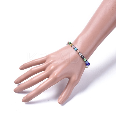 Cat Eye Beads Stretch Bracelets BJEW-JB04644-1