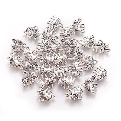 Vintage Elephant Charms LS-A-PALLOY-ZN-47017-AS-F-1