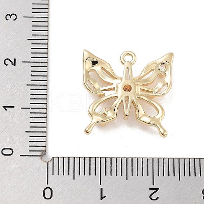 Brass Pave Clear Cubic Zirconia Pendants LS-KK-Z061-14G-01-1