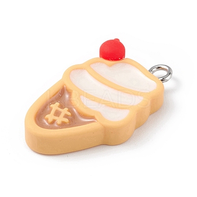 Opaque Resin Imitation Food Pendants RESI-D064-03P-17-1