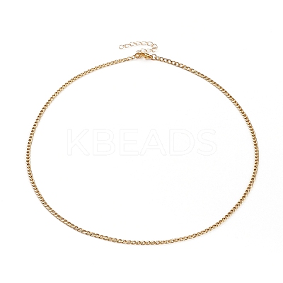 304 Stainless Steel Curb Chains Necklaces NJEW-JN03280-01-1