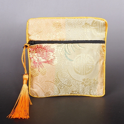 Square Chinese Style Cloth Tassel Bags PW-WG62144-07-1