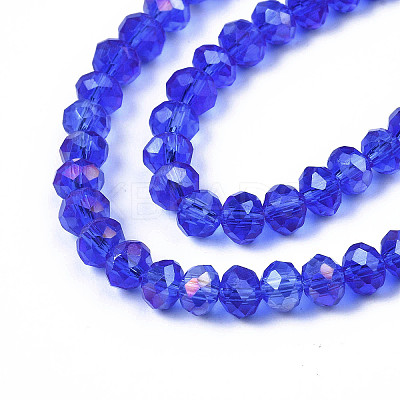 Electroplate Glass Beads Strands EGLA-A034-T10mm-B27-1