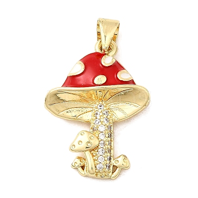 Brass Micro Pave Cubic Zirconia Pendants KK-A266-41C-G-1