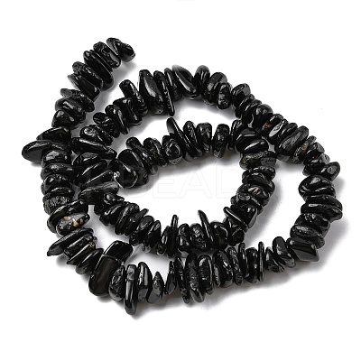 Natural Black Tourmaline Beads Strands G-A285-A07-01-1